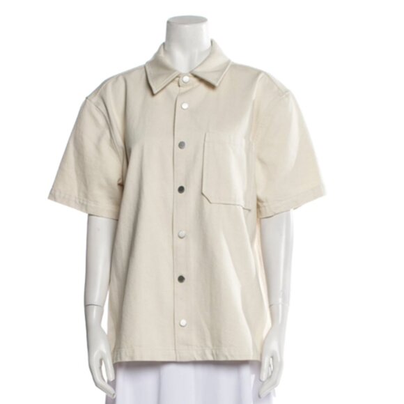 Simkhai Short Sleeve Button-Up Top - Picture 1 of 3